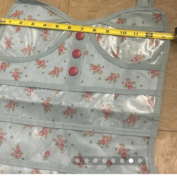 Sundress Shape Jewelry Holder 2 Sided Velcro Closures in the back with Hanger - Picture 7 of 9